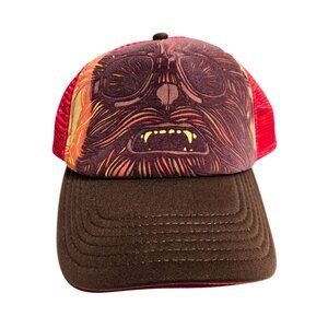 Star Wars Chewie Snapback Adjustable Hat Chewbacca Cap Red Brown